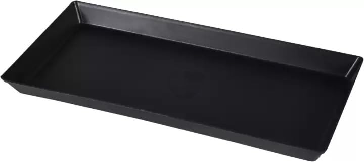 Inverter Battery Tray Rectangular Shape for Placing Under The Tubular Battery for Safety and Protection of Floor from spillage - 9.5 X 21 Inches Size. (Black Colour