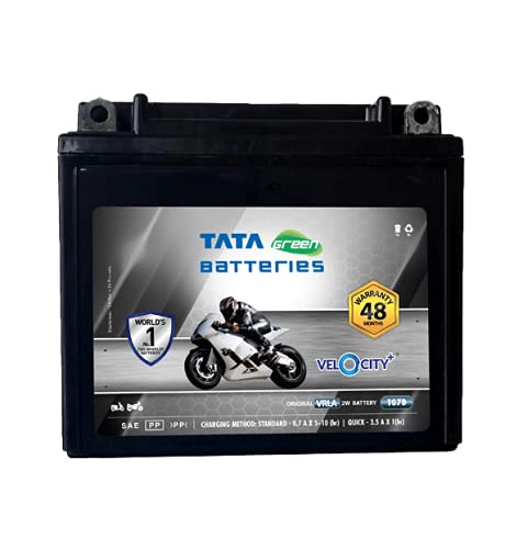 Tata Green Batteries Bike Battery | Velocity Plus Tg7D (12V & 7Ah) 54 Months Warranty)