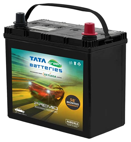 Tata Green Car Battery | PREMIO 55B24LS (12V & 45Ah) | 66 Months Warranty