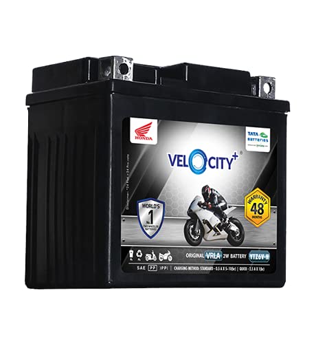 Tata Green Batteries Bike Battery | Velocity Plus Ytz6V-H (12V & 5Ah) 54 Months Warranty)