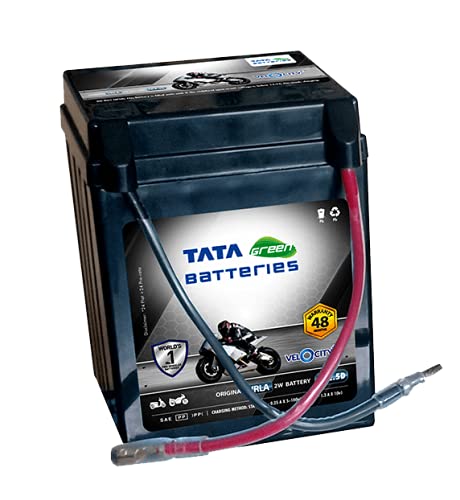 Tata Green Batteries Bike Battery | Velocity Plus Tg2.5D (12V & 2.5Ah) 54 Months Warranty)