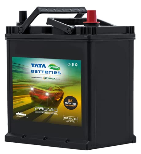 Tata Green Batteries Car Battery | Premio 40B20L Bh (12V & 35Ah) |66 Months Warranty